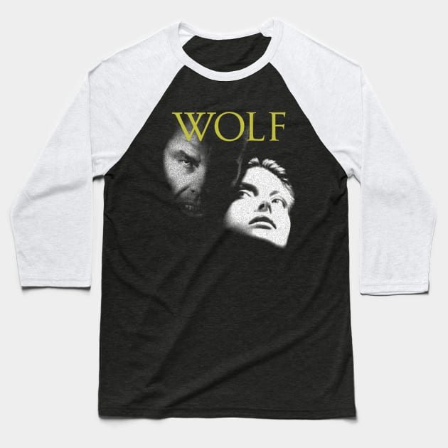 90s Movie Horror Wolf Baseball T-Shirt by Liar Manifesto